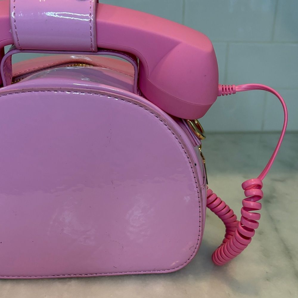 Pink Novelty Telephone Crossbody Bag - Ladies Fashion Handbag - Picture 6 of 16
